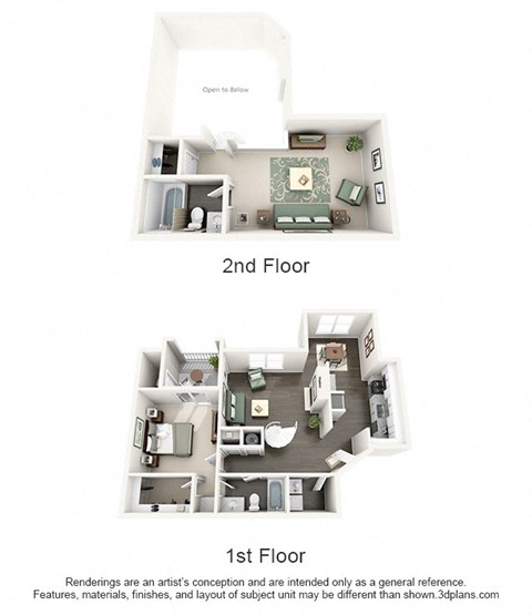 A floor plan rendering of the Winter Mist layout at Seasons at Umstead Raleigh NC